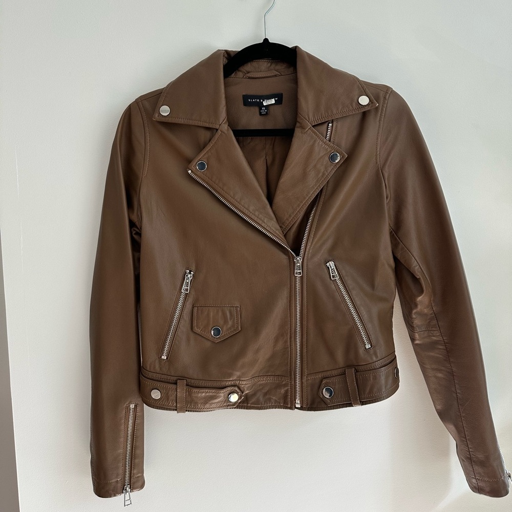 Slate & Willow Brown Leather Jacket